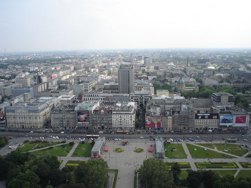panorama Warszawy z Paacu Kultury i Nauki