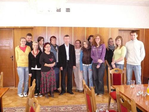 spotkanie modziey KLO przed wyjazdem na Ukrain z Burmistrzem Brus