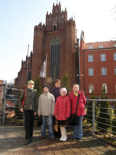 Przed katedr w Pelplinie.