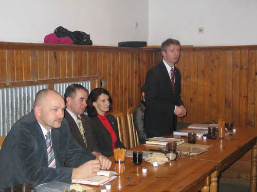 Podczas zebrania w Czapiewicach.