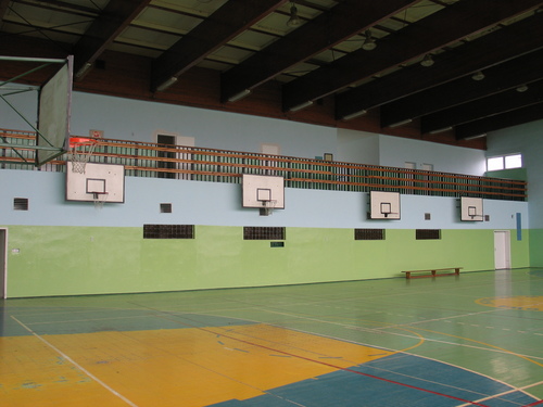 Wyremontowana sala gimnastyczna.