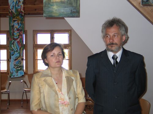 Pastwo Joanna i Sawomir Mankiewicz z Mcikaa - organizatorzy plenery z ktrego pochodz prace.